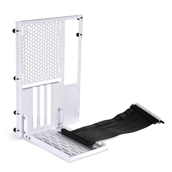Lian Li O11 Mini vertikal videokarta kronshteyni, oq, PCIe 4.0 riser kabel bilan