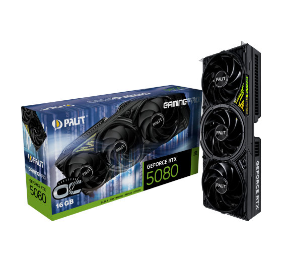 Palit GeForce RTX 5080 GamingPro OC videokarta, 16 GB GDDR7