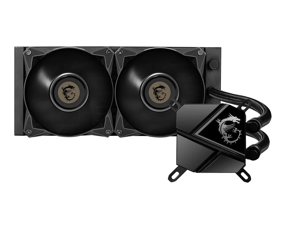 MSI MAG CORELIQUID P240 240mm suvli kuler, 2 ta 120mm kuler va nasos bloki