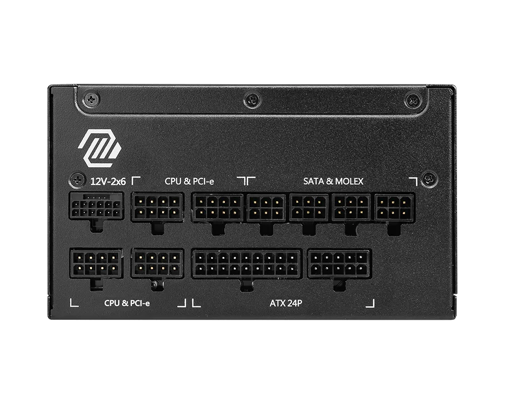 MSI MAG A1250GL PCIE5 1250W to'liq modulli 80 PLUS Gold quvvat bloki