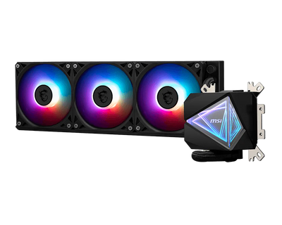 MSI MAG CORELIQUID I360 360mm suvli kuler, ARGB Gen2 nasos bloki va 3 ta kuler