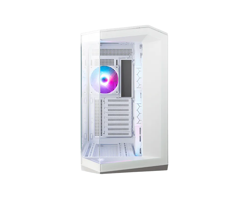 MSI MAG PANO 100R PZ White oq ATX korpus, panoramali shisha va ARGB kulerlar
