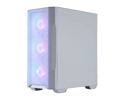 MSI MAG FORGE M100R White oq Micro-ATX korpus, 4 ta 120mm ARGB kuler va shaffof yon panel