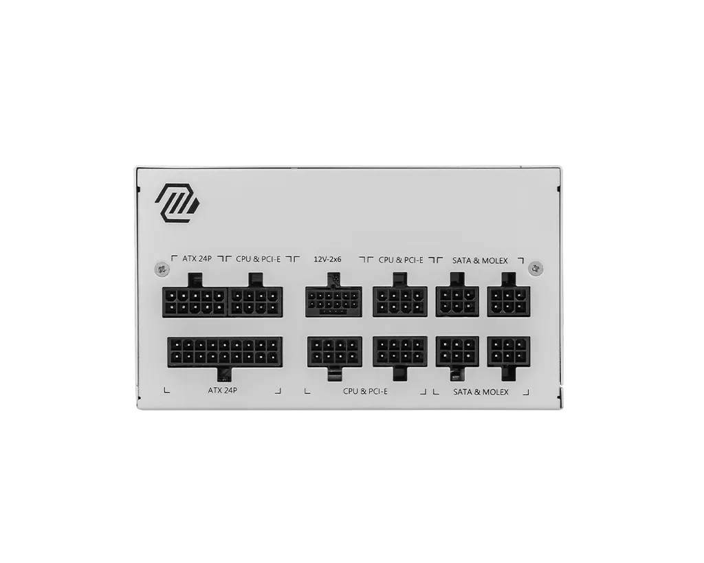 MSI MAG A850GL PCIE5 White oq rangli 850W to'liq modulli quvvat bloki