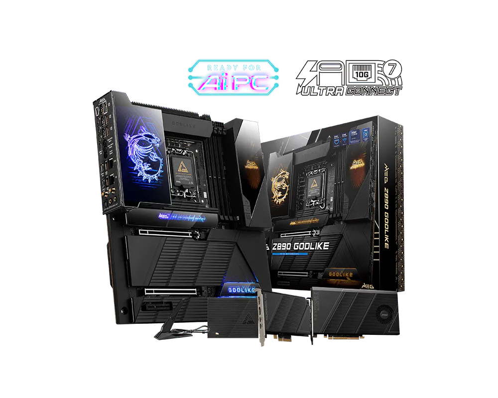 MSI MEG Z890 GODLIKE DDR5 ona plata, LGA1851, 5 ta M.2, 10G LAN, E-ATX