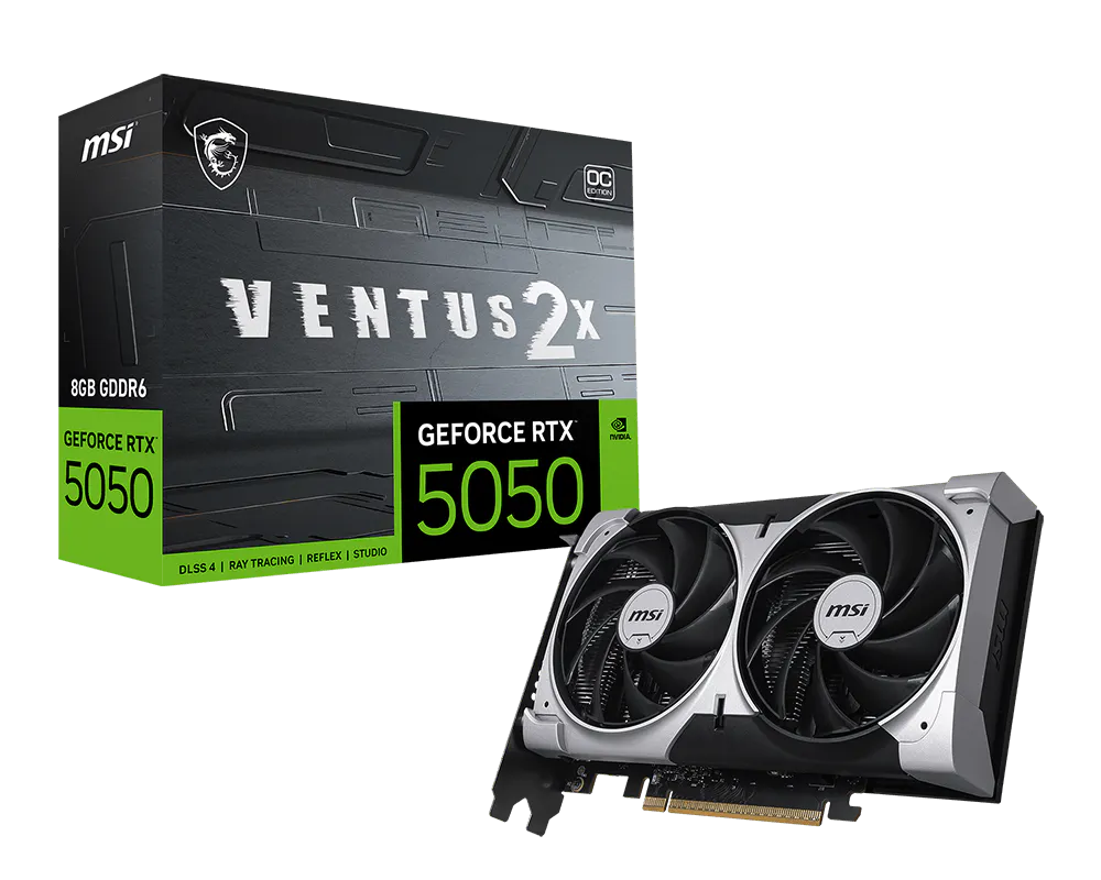 MSI GeForce RTX 5050 VENTUS 2X OC videokarta, 8 GB GDDR6