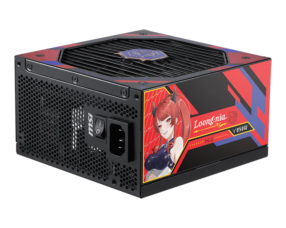MSI A850GLS MLG Edition 850W maxsus dizayndagi to'liq modulli quvvat bloki
