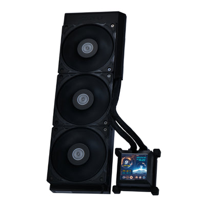 Lian Li HydroShift LCD 360S qora suvli kuler, 2.88 dyuymli IPS ekran