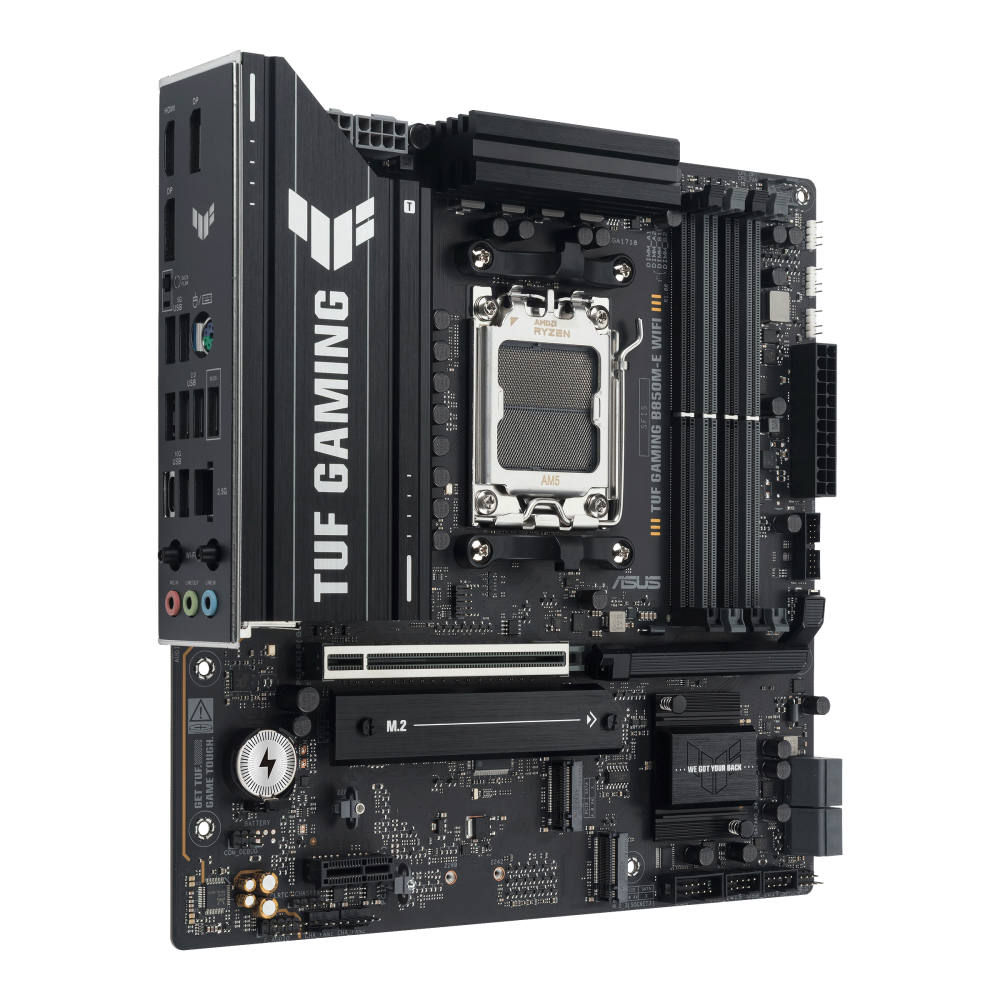 ASUS TUF GAMING B850M-E WIFI ona plata, AM5, 3 ta M.2, Micro-ATX
