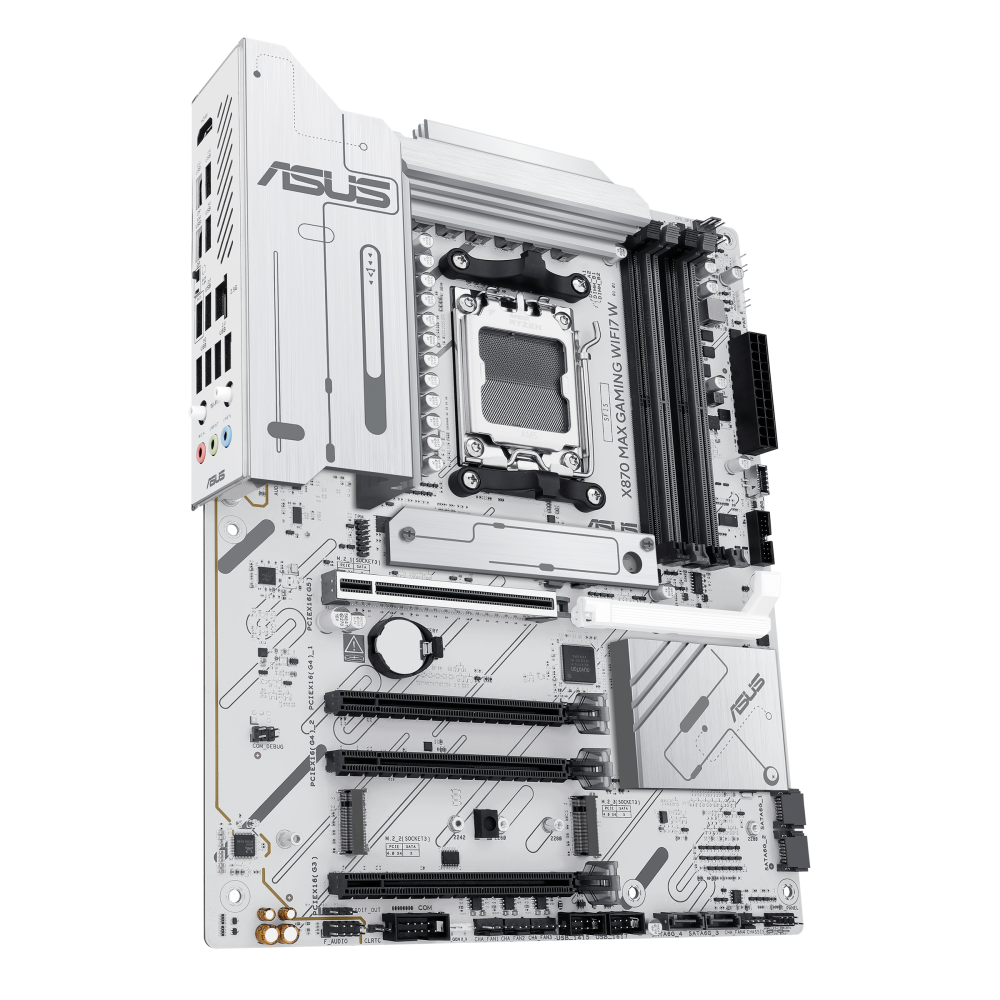 ASUS X870 MAX GAMING WIFI7 W ona plata, AM5, oq rang, 2 ta USB4, ATX