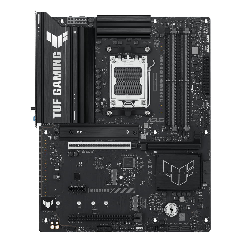 ASUS TUF GAMING B850-E WIFI ona plata, AM5, 3 ta M.2, ATX
