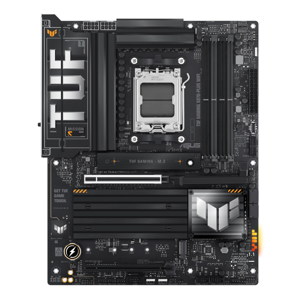 ASUS TUF GAMING X870-PLUS WIFI ona plata, AM5, 2 ta USB4, ATX