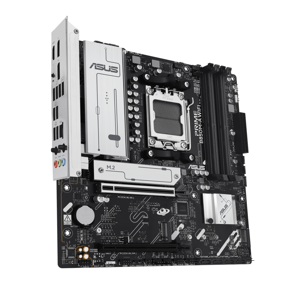 ASUS PRIME B850M-A WIFI ona plata, AM5, 3 ta M.2, Wi-Fi 6E, Micro-ATX