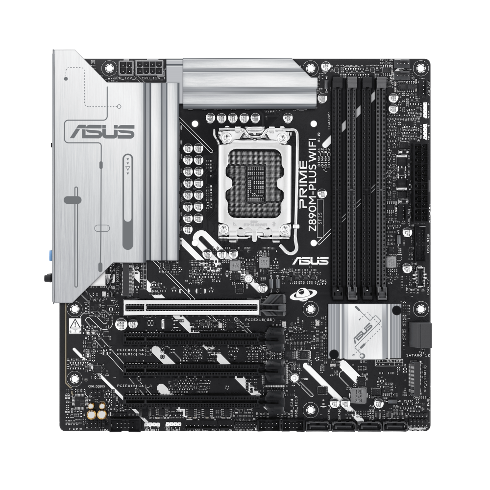 ASUS PRIME Z890M-PLUS WIFI ona plata, LGA1851, Wi-Fi 7, Micro-ATX