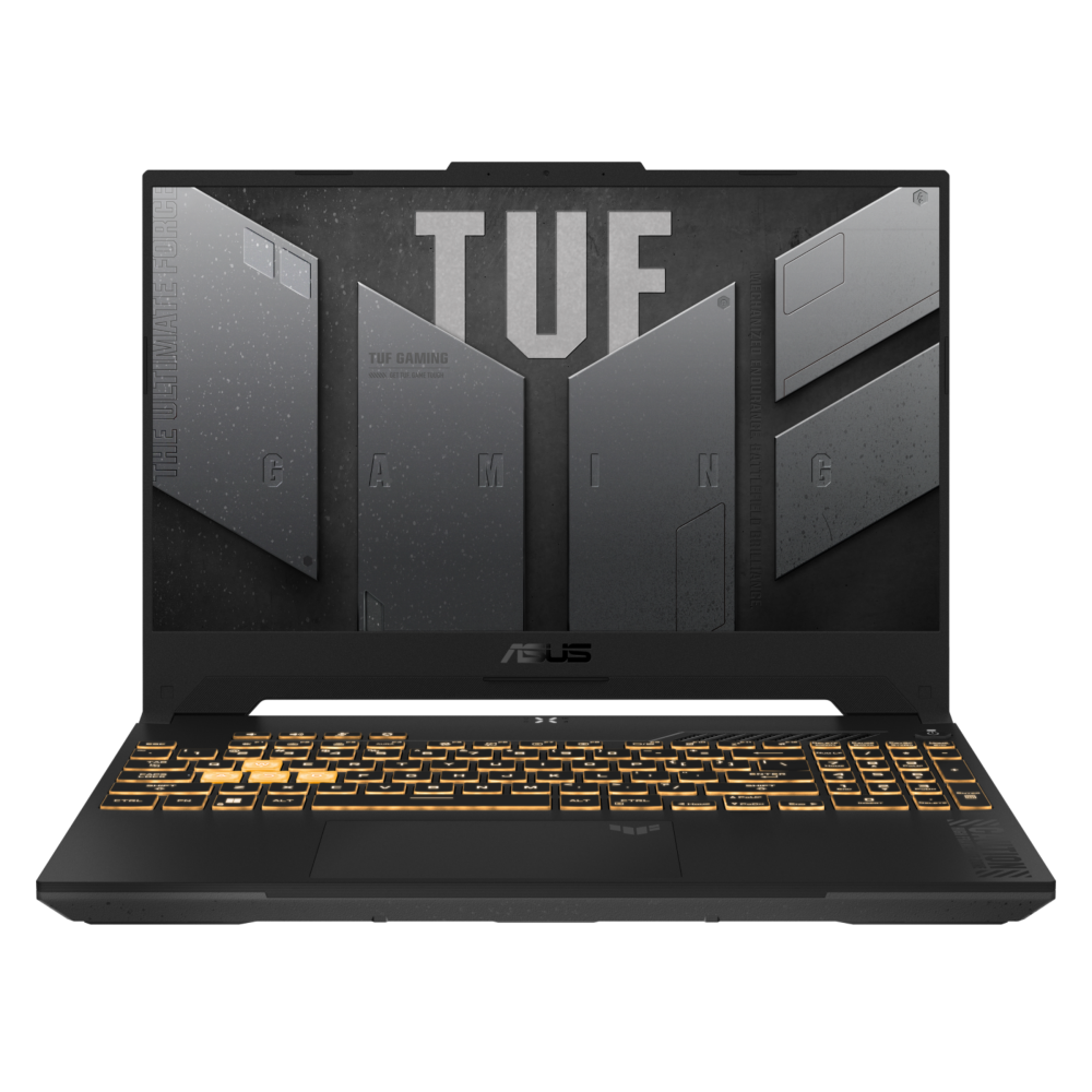 ASUS TUF Gaming F17 FX707 o'yin noutbuki, Jaeger Gray, yoritilgan klaviatura