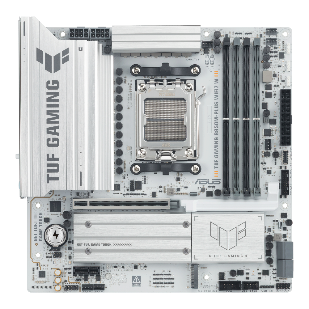 ASUS TUF GAMING B850M-PLUS WIFI7 W ona plata, AM5, oq rang, Micro-ATX