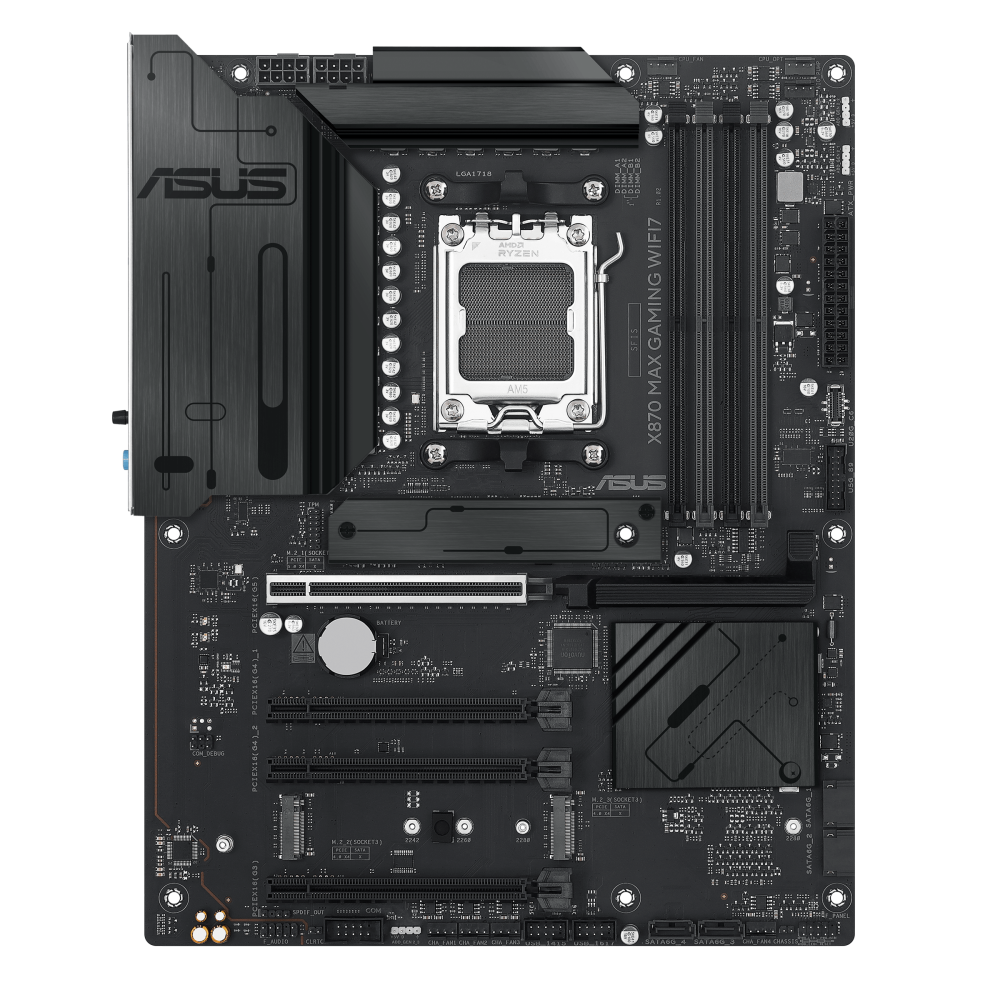 ASUS X870 MAX GAMING WIFI7 ona plata, AM5, 2 ta USB4, ATX