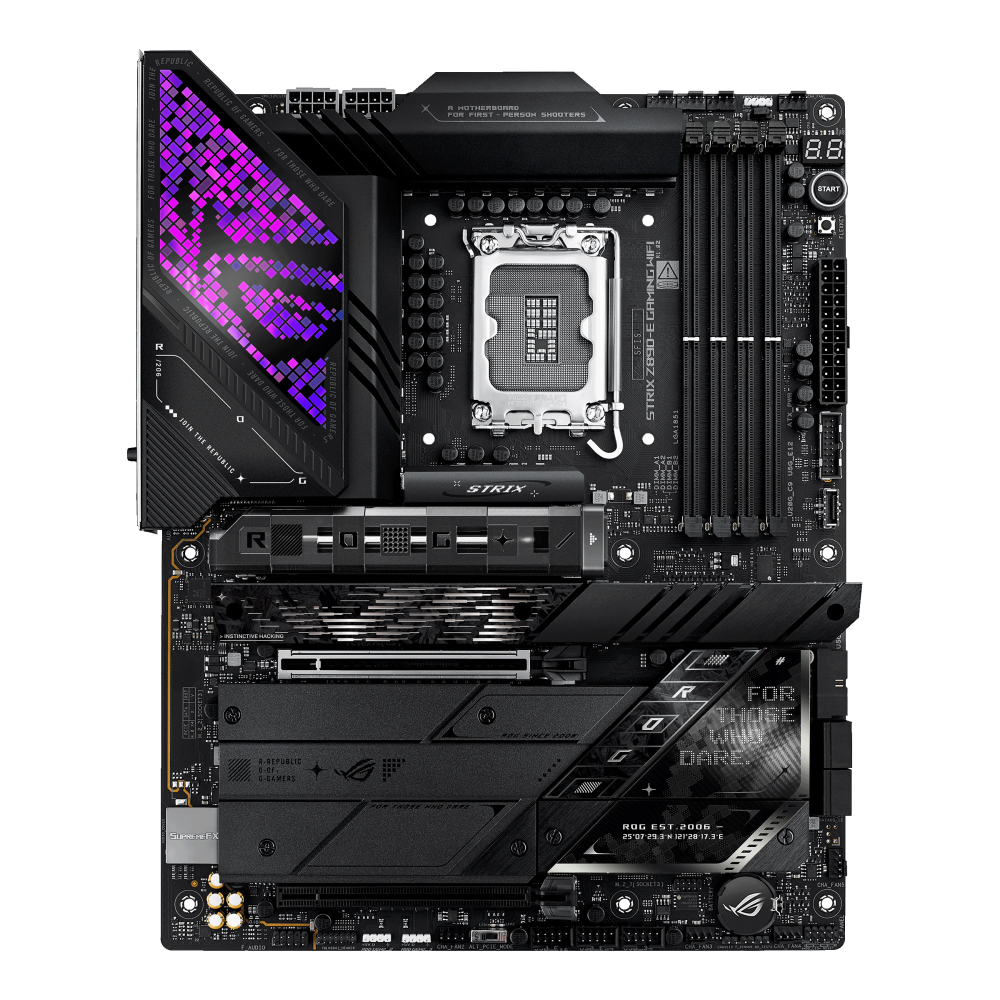 ASUS ROG STRIX Z890-E GAMING WIFI ona plata, LGA1851, 5G LAN, ATX