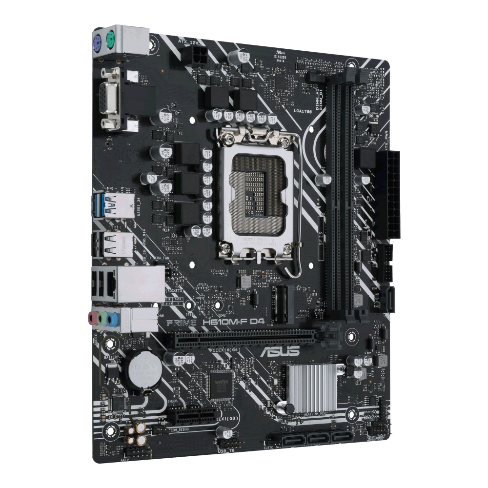 ASUS PRIME H610M-F D4 ona plata, LGA1700, Micro-ATX