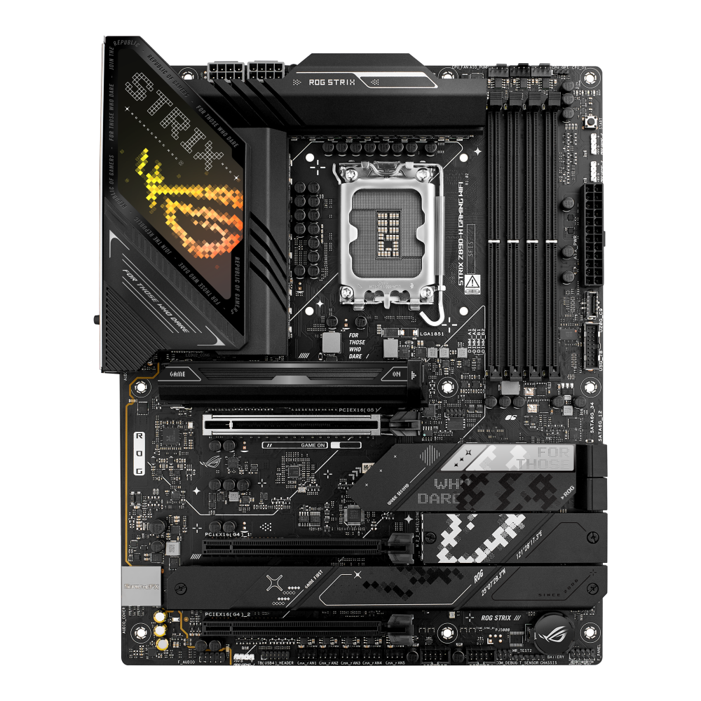 ASUS ROG STRIX Z890-H GAMING WIFI ona plata, LGA1851, 4 ta M.2, ATX