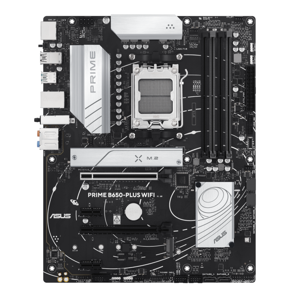 ASUS PRIME B650-PLUS WIFI ona plata, AM5, Wi-Fi 6E, ATX