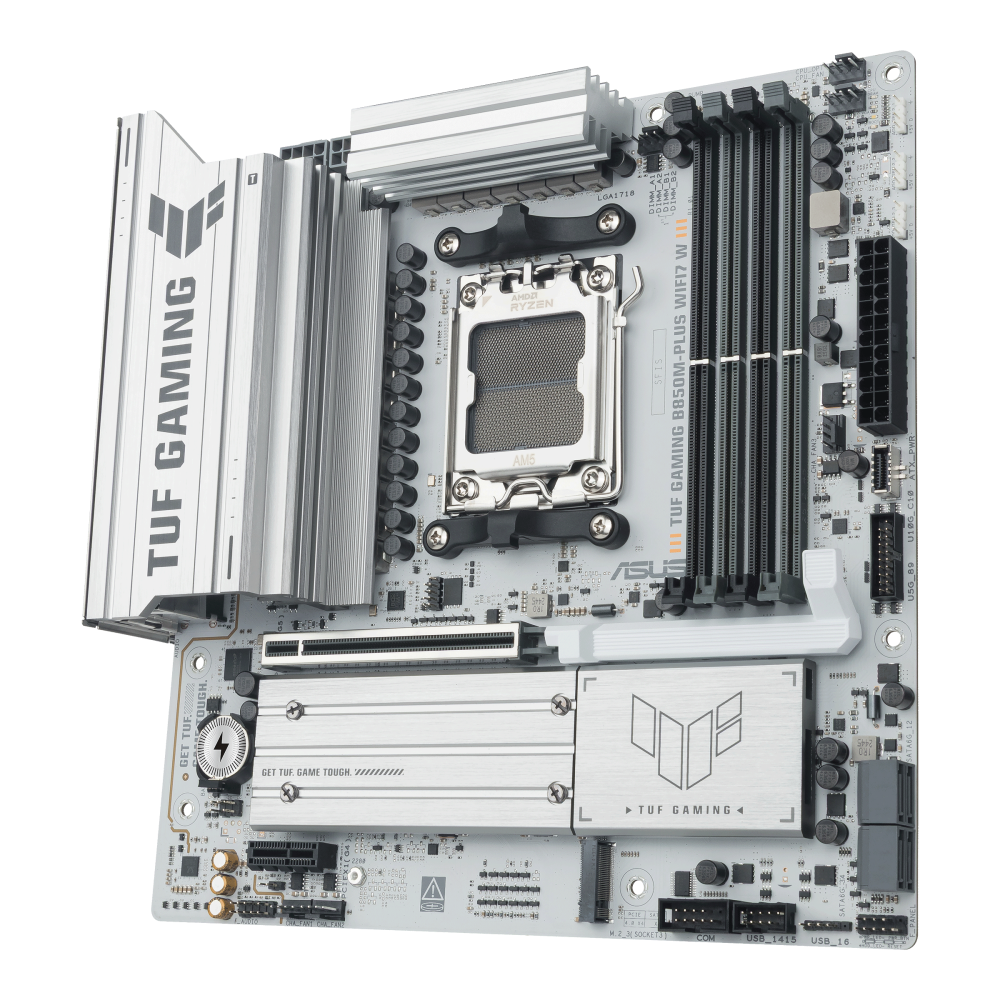 ASUS TUF GAMING B850M-PLUS WIFI7 W ona plata, AM5, oq rang, Micro-ATX