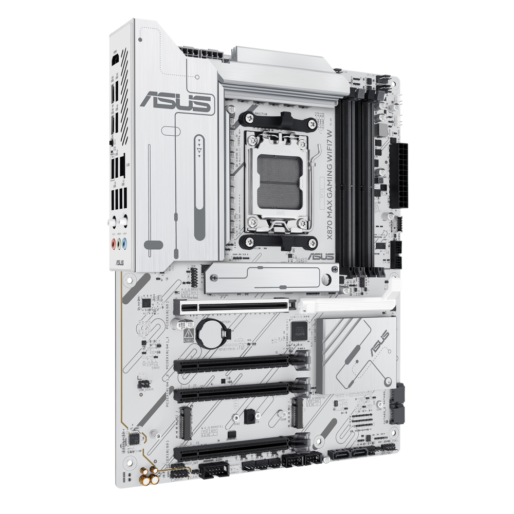 ASUS X870 MAX GAMING WIFI7 W ona plata, AM5, oq rang, 2 ta USB4, ATX