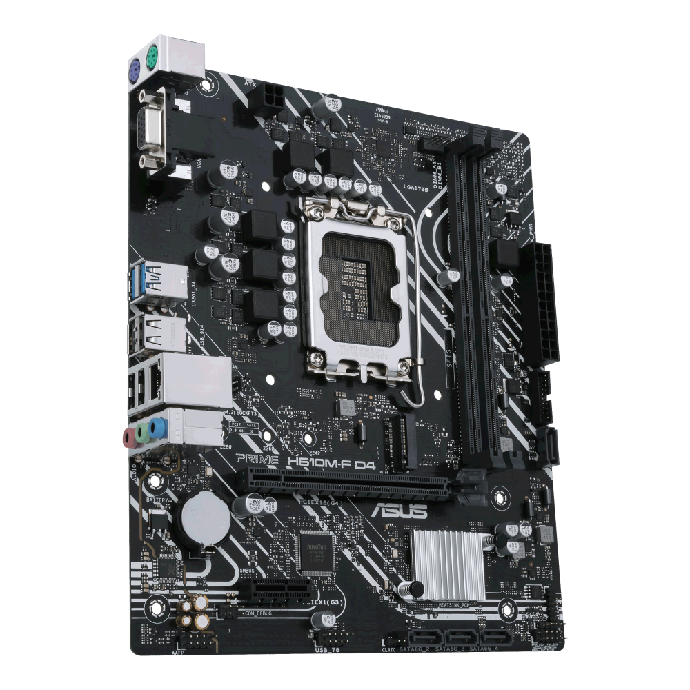ASUS PRIME H610M-F D4 ona plata, LGA1700, Micro-ATX