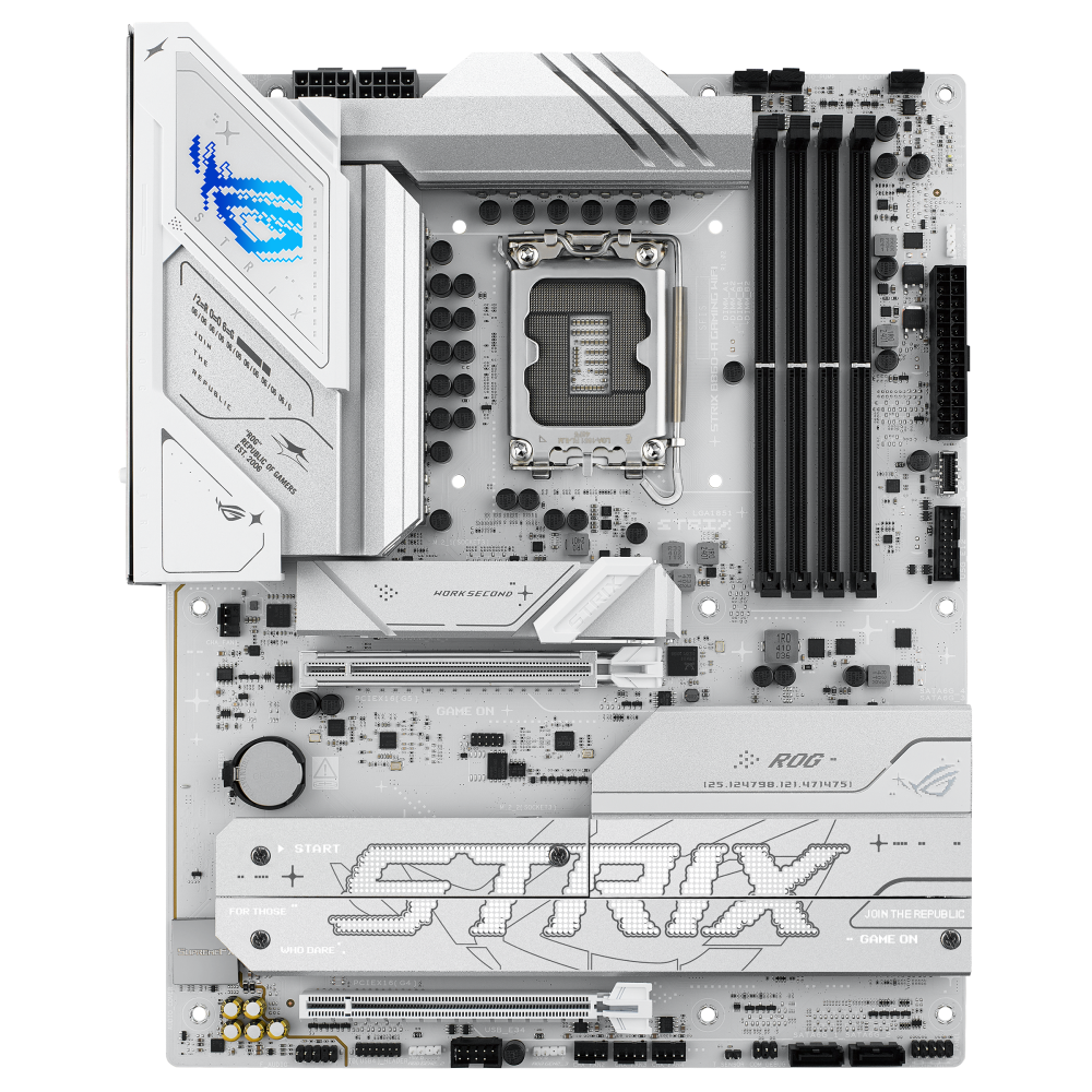 ASUS ROG STRIX B860-A GAMING WIFI ona plata, LGA1851, oq dizayn, ATX