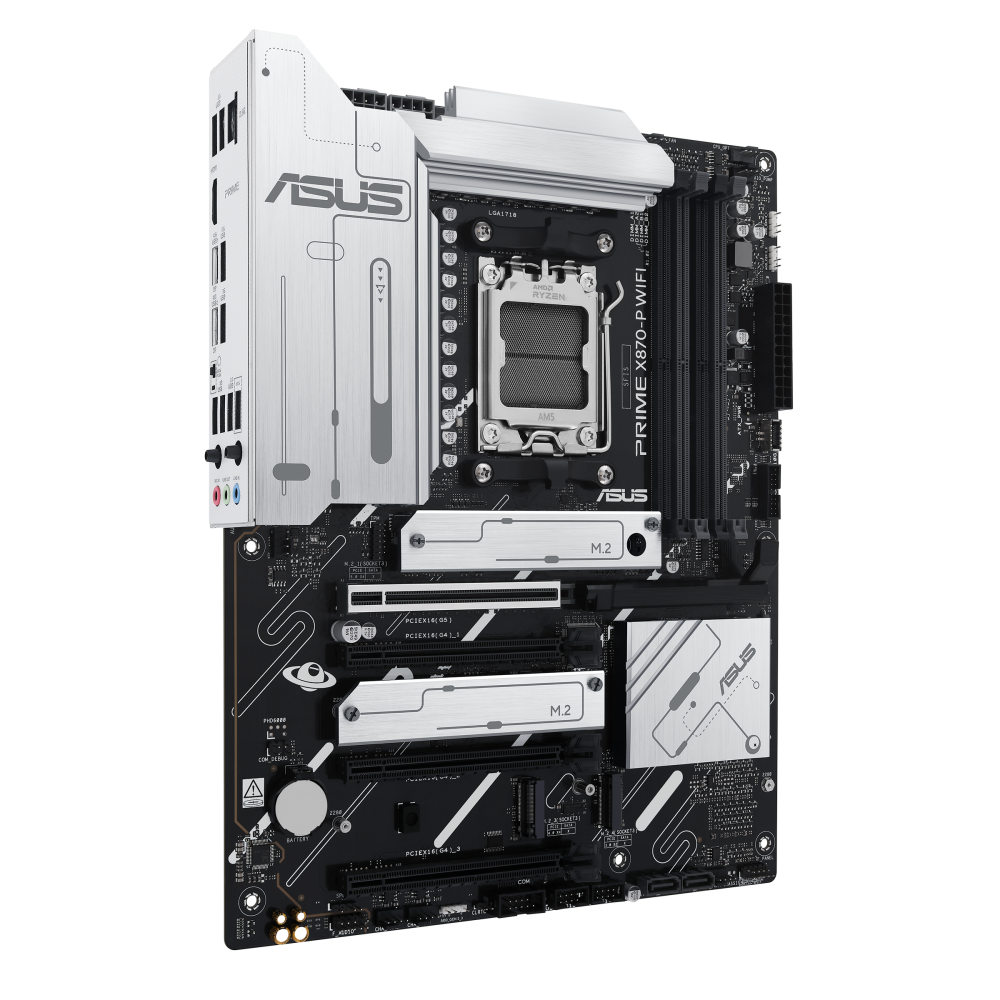 ASUS PRIME X870-P WIFI ona plata, AM5, 2 ta USB4, 4 ta M.2, ATX