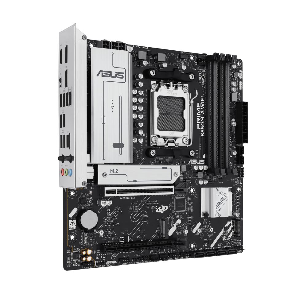 ASUS PRIME B850M-A WIFI ona plata, AM5, 3 ta M.2, Wi-Fi 6E, Micro-ATX