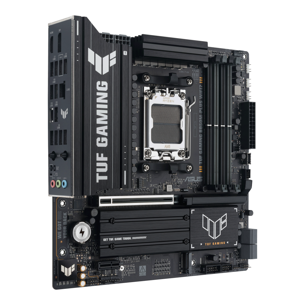 ASUS TUF GAMING B850M-PLUS WIFI7 ona plata, AM5, Wi-Fi 7, Micro-ATX